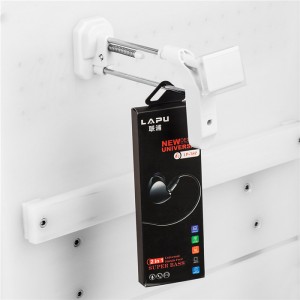 Patent Security hook with slatwall bottom